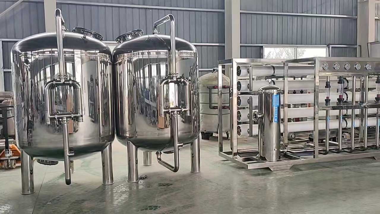 花山全不锈钢10T双级反渗透设备饮料厂定制